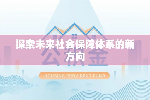 鸟松探索未来社会保障体系的新方向