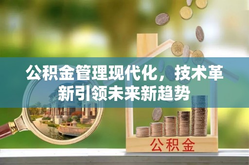 鸟松公积金管理现代化，技术革新引领未来新趋势