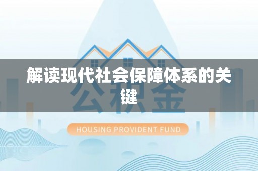 鸟松解读现代社会保障体系的关键