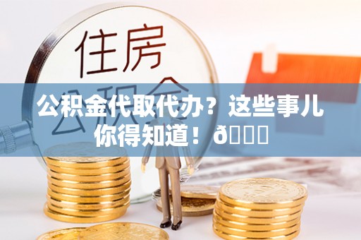 鸟松公积金代取代办？这些事儿你得知道！😎