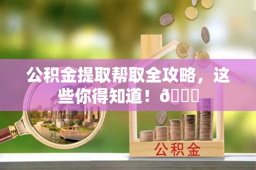 鸟松公积金提取帮取全攻略，这些你得知道！😎