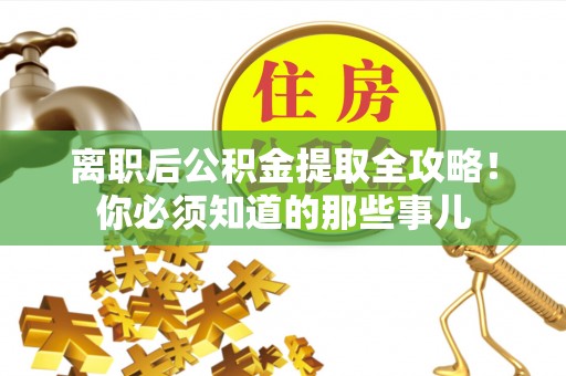 鸟松离职后公积金提取全攻略！你必须知道的那些事儿