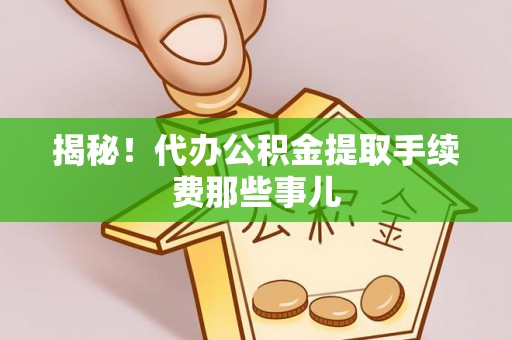 鸟松揭秘！代办公积金提取手续费那些事儿